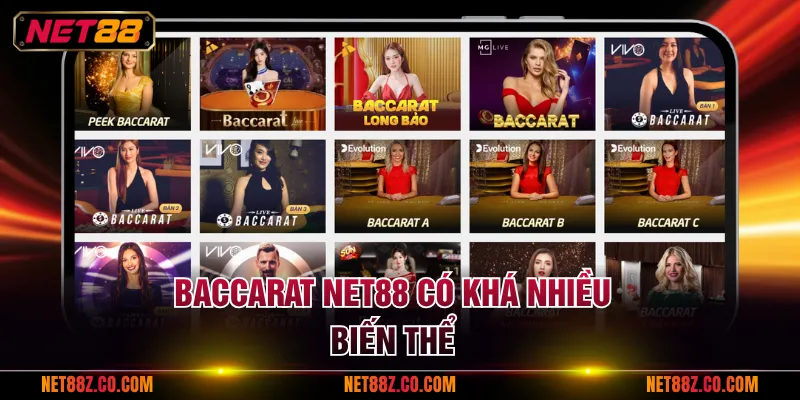 Baccarat NET88 có khá nhiều biến thể